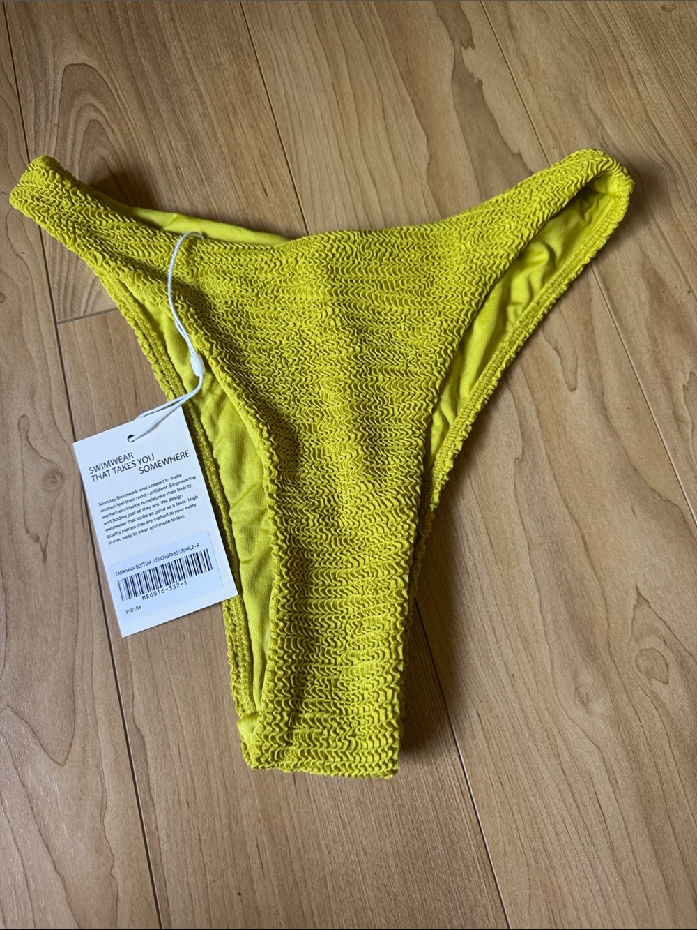 Monday Swimwear Tamarama Bottom Lemonrass Crinkle